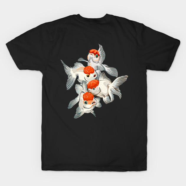 Graphic art of Oranda fish lover by Lewzy Design